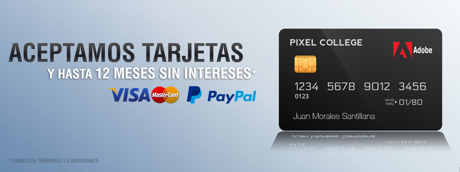 Aceptamos tarjetas de crédito